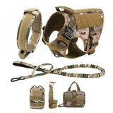 Tactical Dog Harness and Collar Set for Medium & Large Dogs