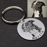 Custom Photo Dog Tag with Pet Name, Personalized Pet ID Tag