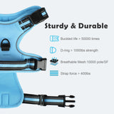 No Pull Dog Harness and Leash Set with Front and Back Clips