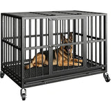 48 Inch Heavy Duty Escape Proof Dog Crate for Large Dogs