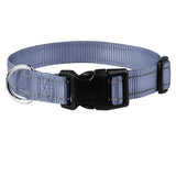 Reflective Nylon Dog Collar, Adjustable, XS to XL in 10 Colors