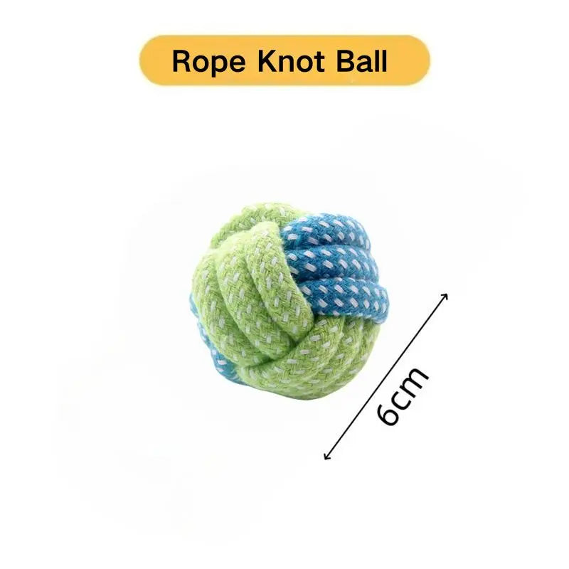 Cotton Rope Dog Chew Toy in Carrot, Dumbbell and Corn Shapes