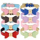 Personalized Bow Dog Collar with Rhinestones for Small Dogs