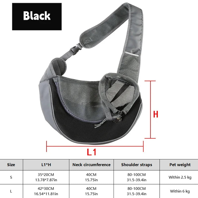 Dog Sling Carrier with Breathable Mesh for Small Dogs