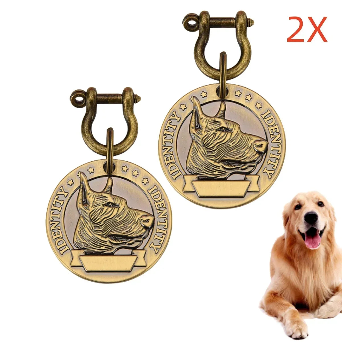 Custom Engraved Dog ID Tags in Bulk, 5 or 10 Pack