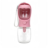 Portable Dog Water Bottle with Food Container for Walks