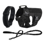 Tactical Dog Harness and Collar Set for Medium & Large Dogs