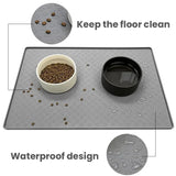 Silicone Dog Food Mat with Raised Edge, Waterproof