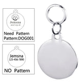 Engraved Dog ID Tag, Two-Sided Stainless Steel Name Tag