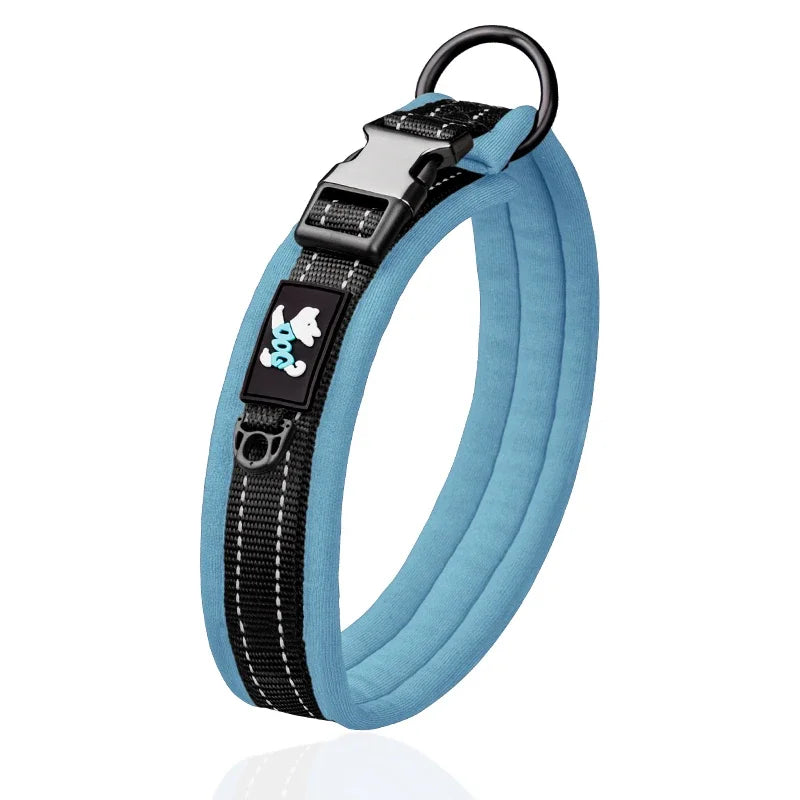 Personalized Collar for Large Dogs with Engraved Name Plate