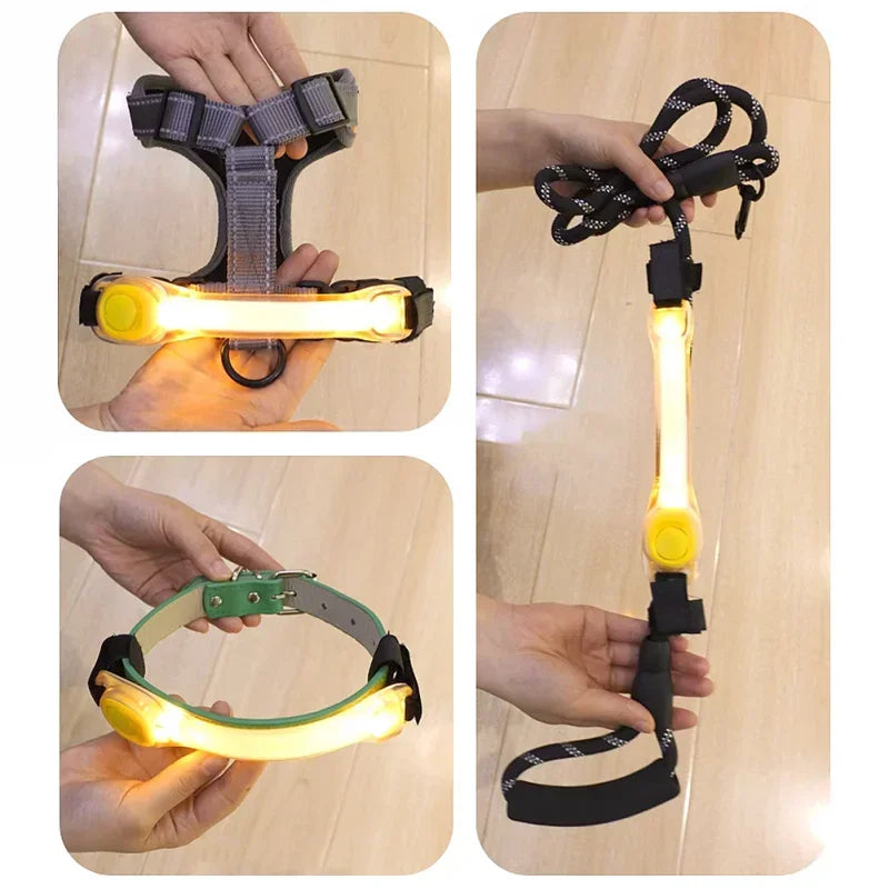LED Dog Safety Light for Harness or Leash, 7 Colors