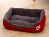 Plush Rectangle Dog Bed with Raised Sides in Candy Colors