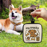 Dog Treat Pouch with Carabiner Clip, Compact Zipper Bag