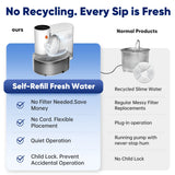 Cordless Pet Water Dispenser with Stainless Steel Bowl