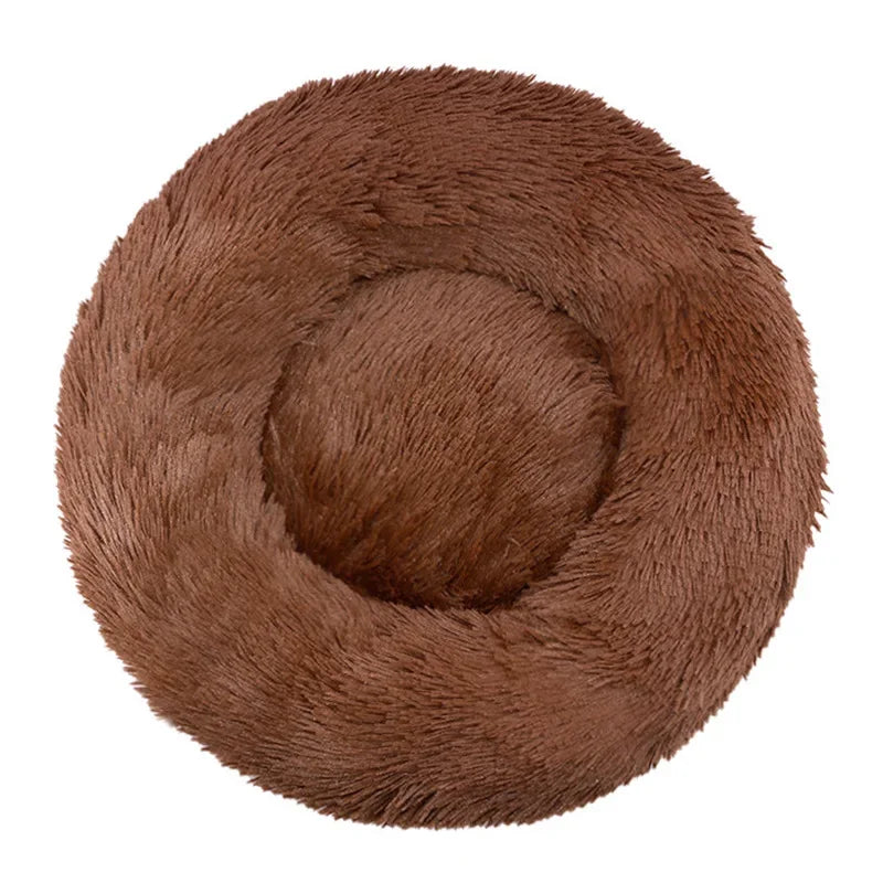 Machine Washable Donut Dog Bed, Plush Round Bed in 6 Sizes