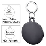 Engraved Dog ID Tag, Two-Sided Stainless Steel Name Tag
