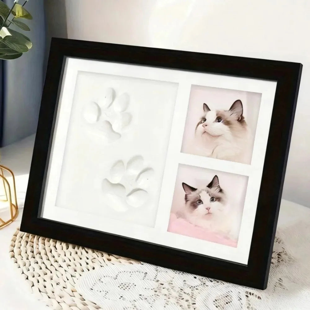 Dog Paw Print Keepsake Kit with Clay and Photo Frame