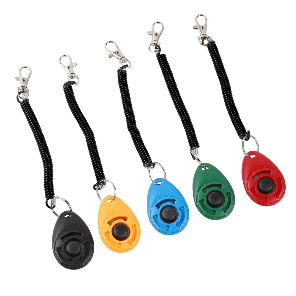 Dog Training Clicker with Wrist Coil and Clip