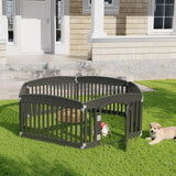 6 Panel Plastic Dog Playpen, 24 Inch Expandable Fence