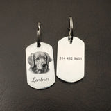 Custom Photo Dog Tag, Personalized Pet Tag with Your Dog's Picture