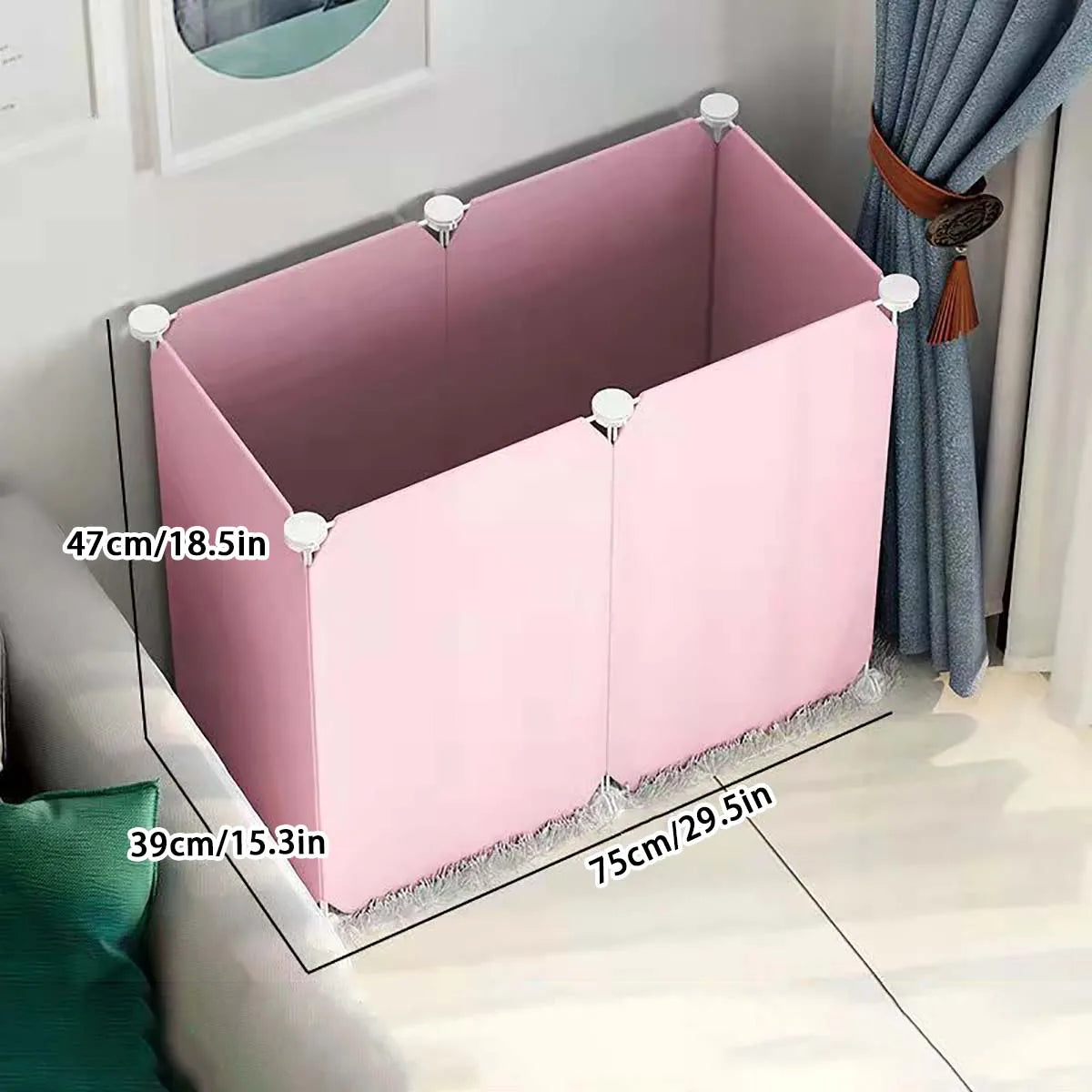 Modular Small Dog Cage with Clear Panels and Top Cover