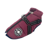 Waterproof Winter Dog Coat with Built-In Harness, S to 5XL