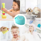 Silicone Dog Bath Brush with Shampoo Dispenser