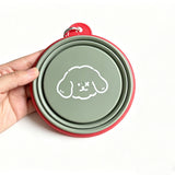 Collapsible Dog Bowl 350ml with Clip for Travel and Walks