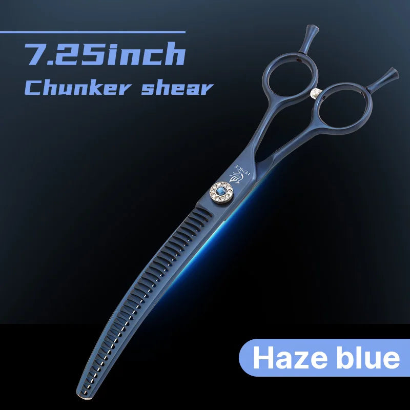 Curved Dog Grooming Thinning Shears, 7.25 Inch Japanese 440C