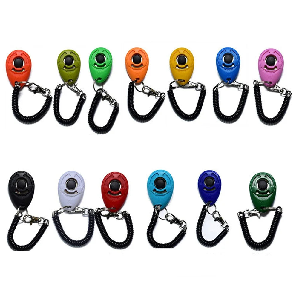 Dog Training Clicker with Wrist Coil and Clip