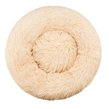 Round Plush Dog Bed, Fluffy Donut Bed for Small to Large Dogs