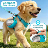Portable Dog Water Bottle with Fold-Out Silicone Bowl, 9.6 oz