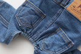 Dog Denim Overalls for Small and Medium Dogs, Adjustable Straps