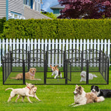 8 Panel Metal Dog Playpen with Waterproof Whelping Pad