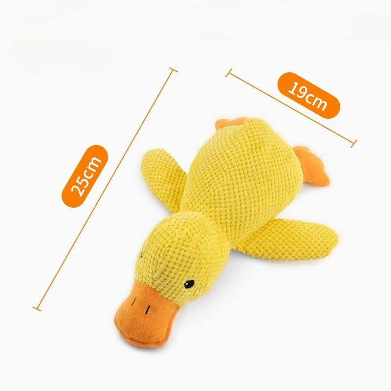 Plush Sleeping Duck Dog Toy with Duck Sound