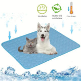Dog Cooling Mat, Washable Ice Silk Pad for Summer, 5 Sizes