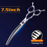 Curved Chunkers and Thinners for Dog Grooming, 7 or 7.5 Inch