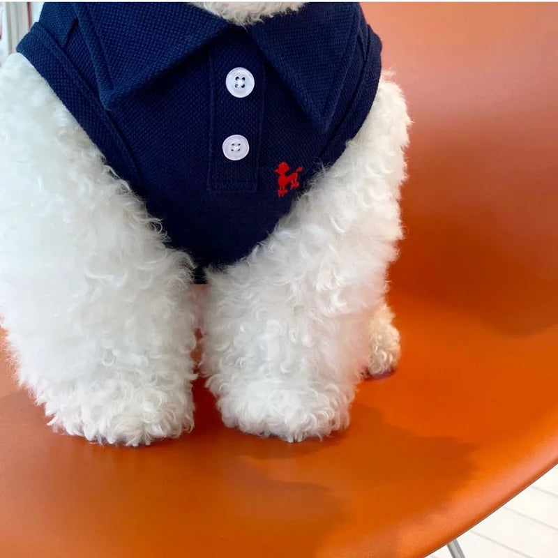 Dog Polo Shirt for Small Dogs, Soft Cotton Summer Shirt