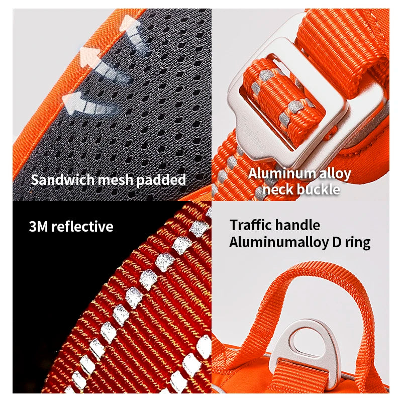 No Pull Dog Harness with Front Clip, Reflective and Padded