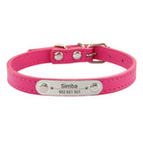 Personalized Dog Collar with Engraved Name Plate, 16 Colors