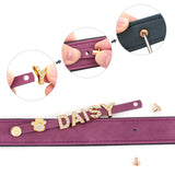Custom Name Dog Collar with Jeweled Letter Charms
