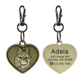 Personalized Dog Breed ID Tag with Engraved Name and Address