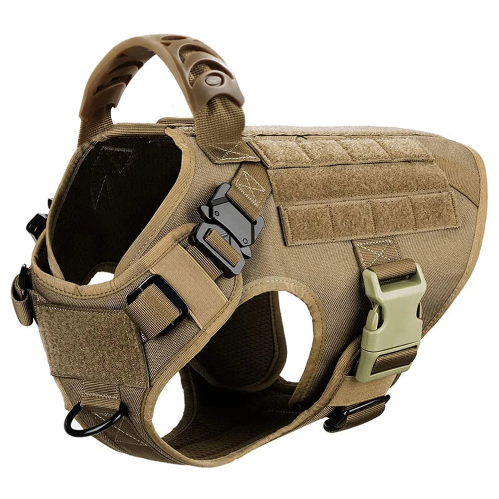 Tactical Dog Harness with MOLLE Panels for Medium & Large Dogs