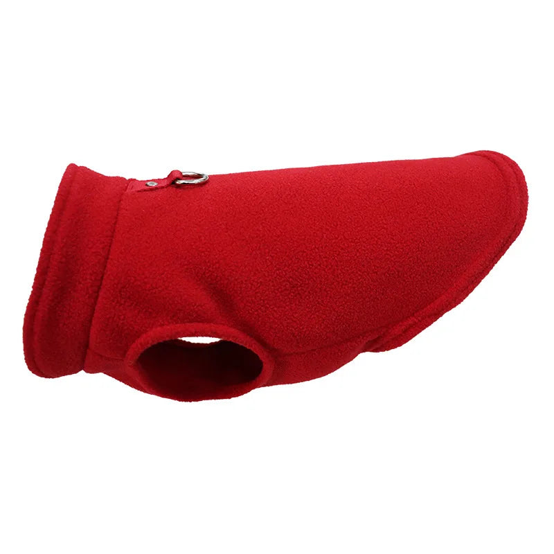 Fleece Dog Vest with D-Ring for Small Dogs