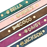 Custom Name Dog Collar with Jeweled Letter Charms