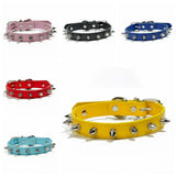Spiked Studded Dog Collar in PU Leather for Dogs