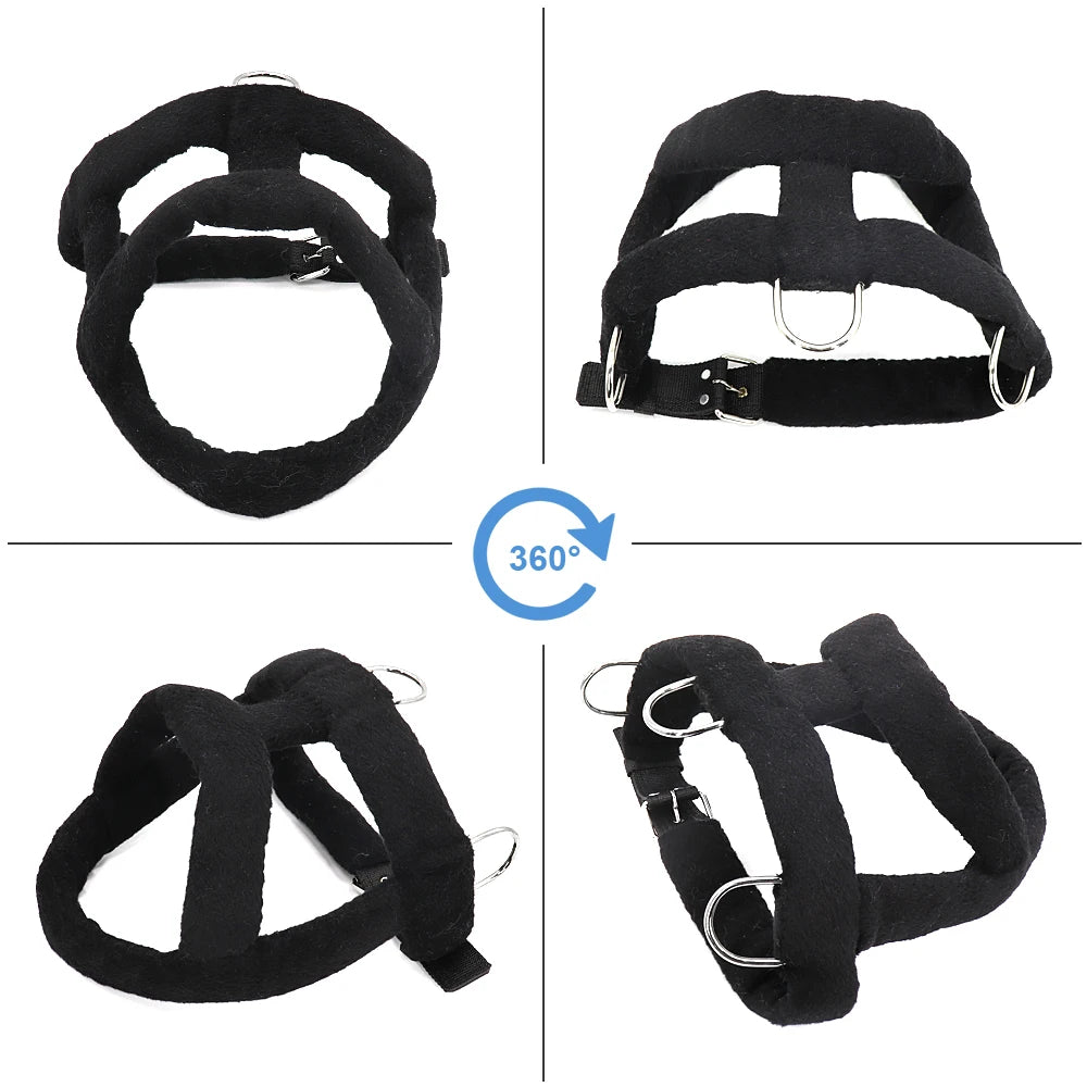 Dog Weight Pulling Harness with Dual 4 ft Pull Lines, Padded