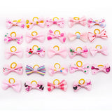 Dog Hair Bows with Rubber Bands, Mixed Colors, 10 to 30 Pack