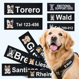 Custom Dog Harness Patches with Name and Phone Number, Set of 2