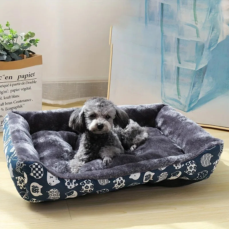 Bolster Dog Bed with Non-Slip Base for Small to Large Dogs